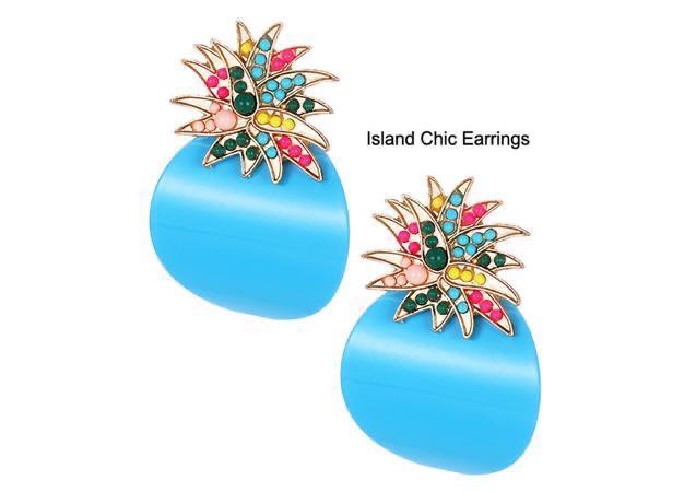 Bonafide Glam Statement Accessories - Blue Pineapple