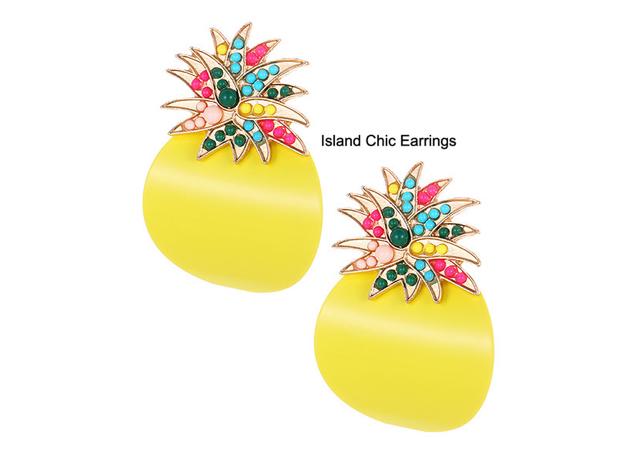 Bonafide Glam Statement Jewelry - Yellow Pineapple